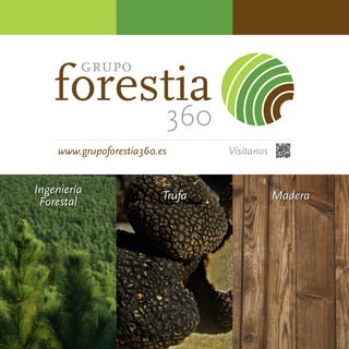 www.grupoforestia360.es Visítanos 
Ingeniería 
Forestal Trufa Madera 
