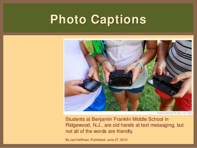 how to write photo essay captions