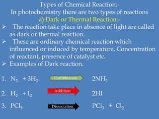 Photochemistry Examples Photochemistry Part 3, for UG & PG Students | PDF