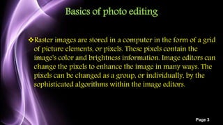 Photo editing software | PPTX