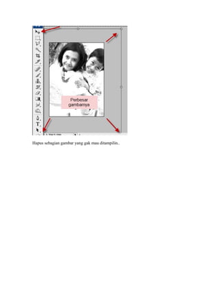 Hapus sebagian gambar yang gak mau ditampilin..
 