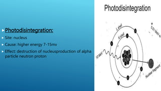 Photodisintegration Example five types of interaction of radiation with matter simplified.pptx