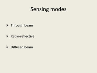 Photoelectric sensors | PPTX