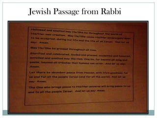 Jewish Passage from Rabbi
 