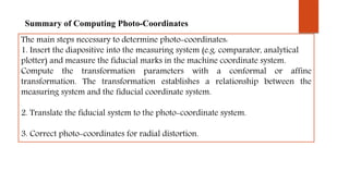 Elements of Analytical Photogrammetry | PPTX