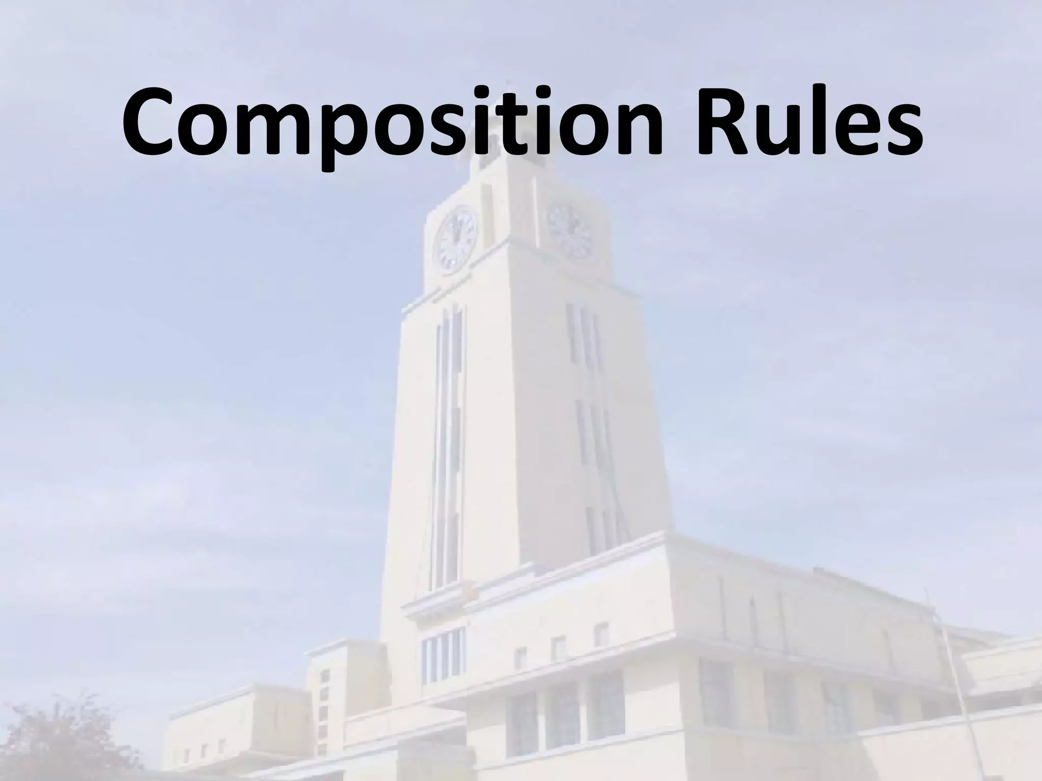 Composition Rules 