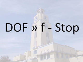 DOF » f - Stop 