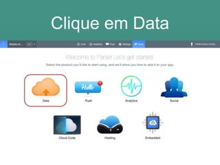 Clique em Data
 