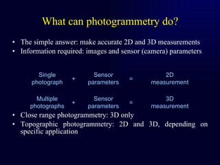 Photogrammetry 1. | PPT