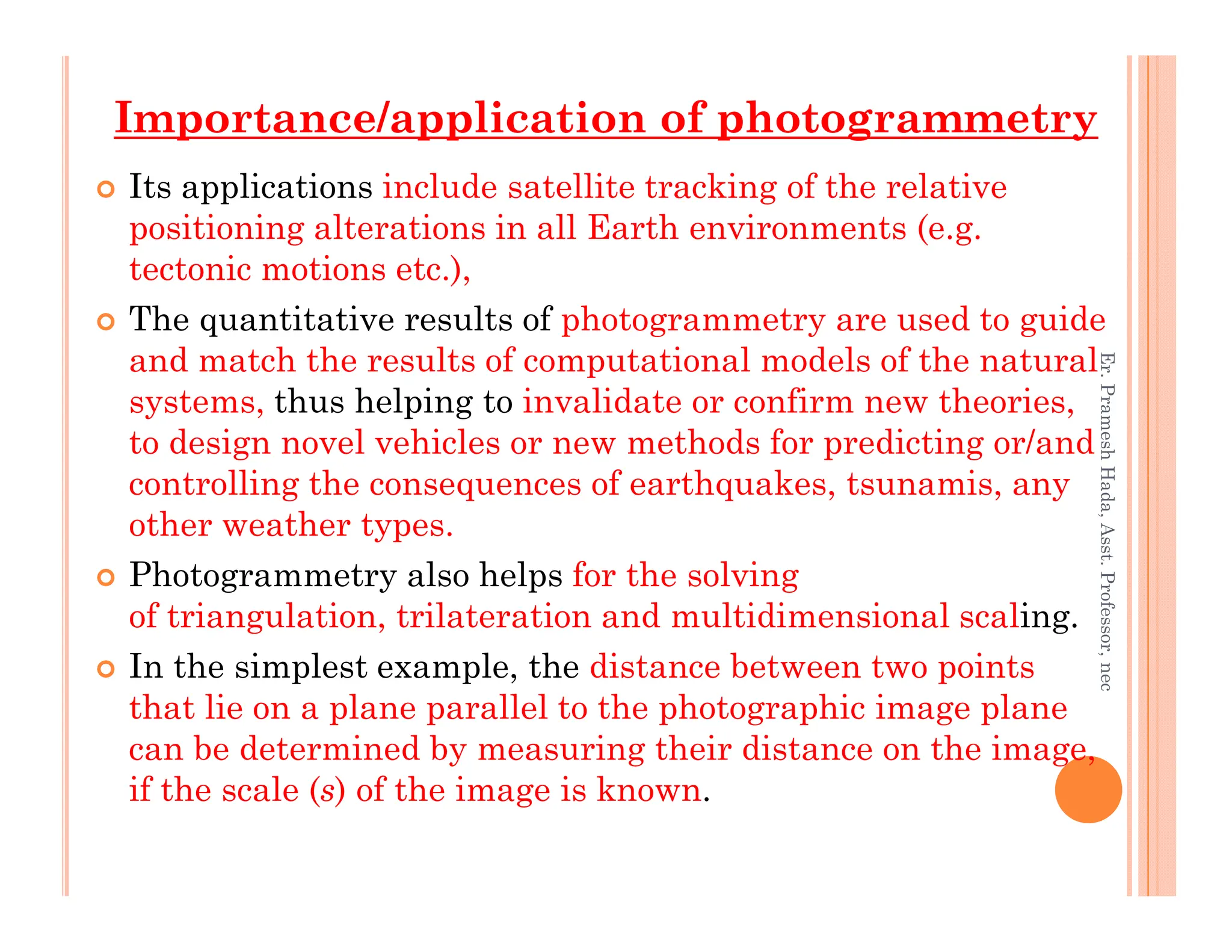 Photogrammetry Applications photogrammetry modern method of surveying | PDF