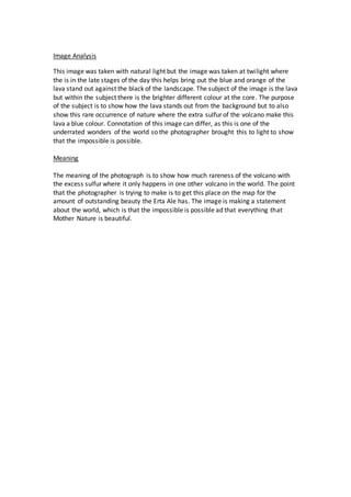 Photographer image analysis | DOCX