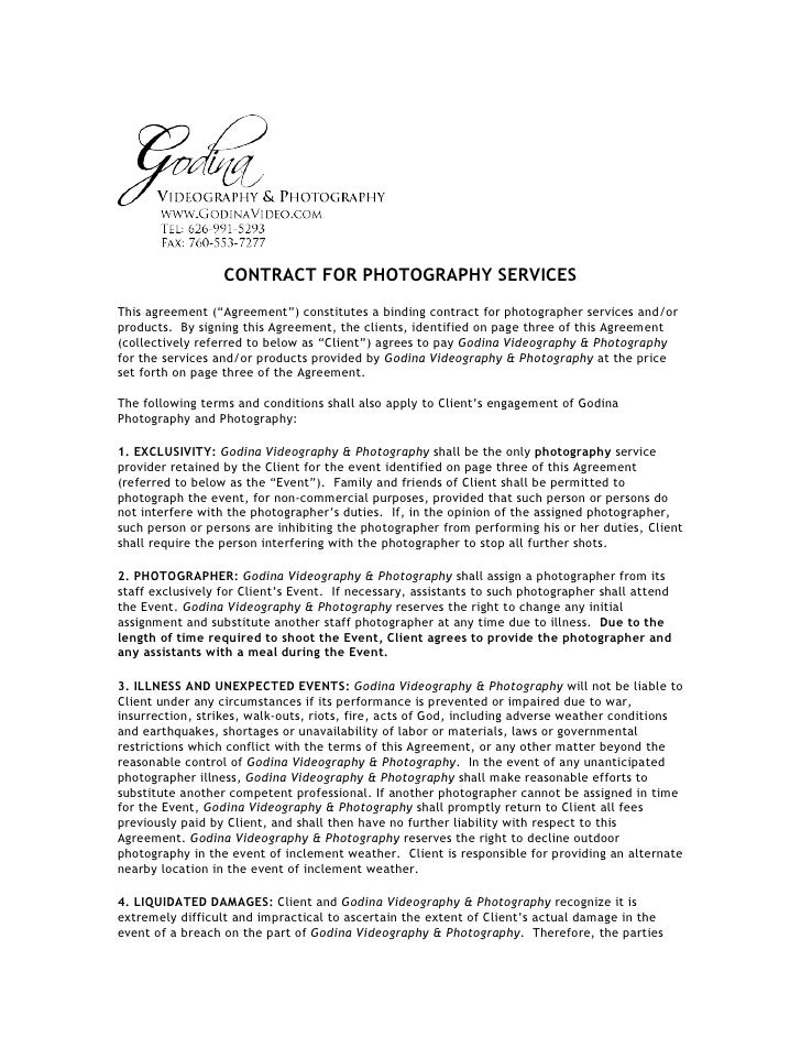 photography client contract
