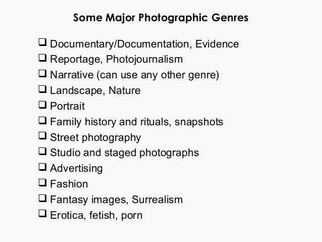 introduction to photography photography genres