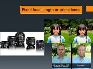 Fixed focal length or prime lense
 