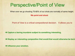 View Point Camera Composition Photography composition presentation | PPTX