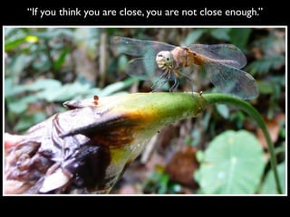 “If you think you are close, you are not close enough.”