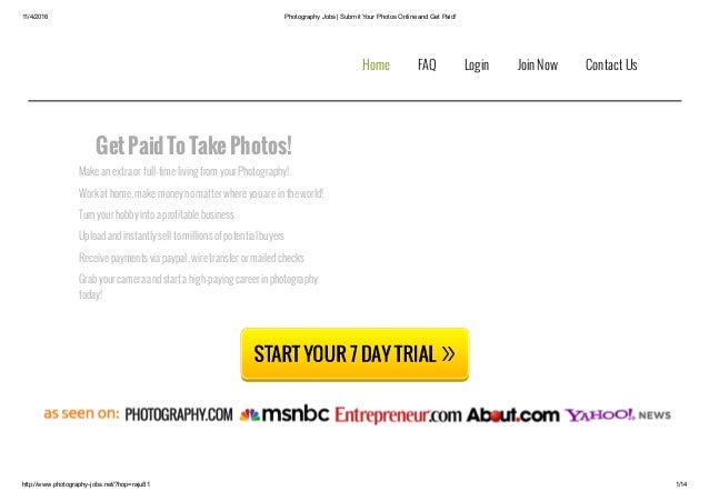Photography Jobs Arts Jobs Online Get Paid To Take Photos Earn Up T - 11 4 2016 photogr!   aphy jobs submit your photos online and get paid
