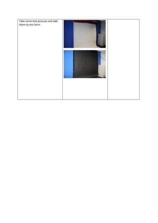 Photography recce form | DOCX