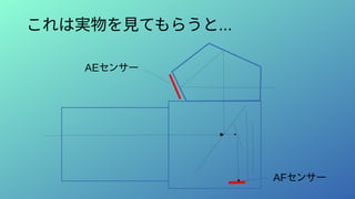 これは実物を見てもらうと...
AEセンサー
AFセンサー
 