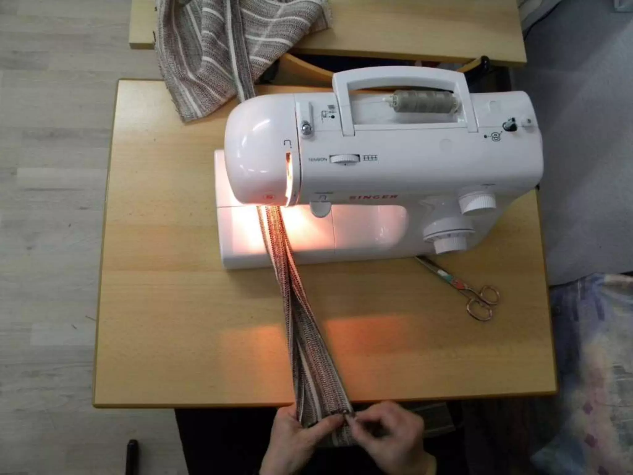 Photo instructions sewing bag work skills