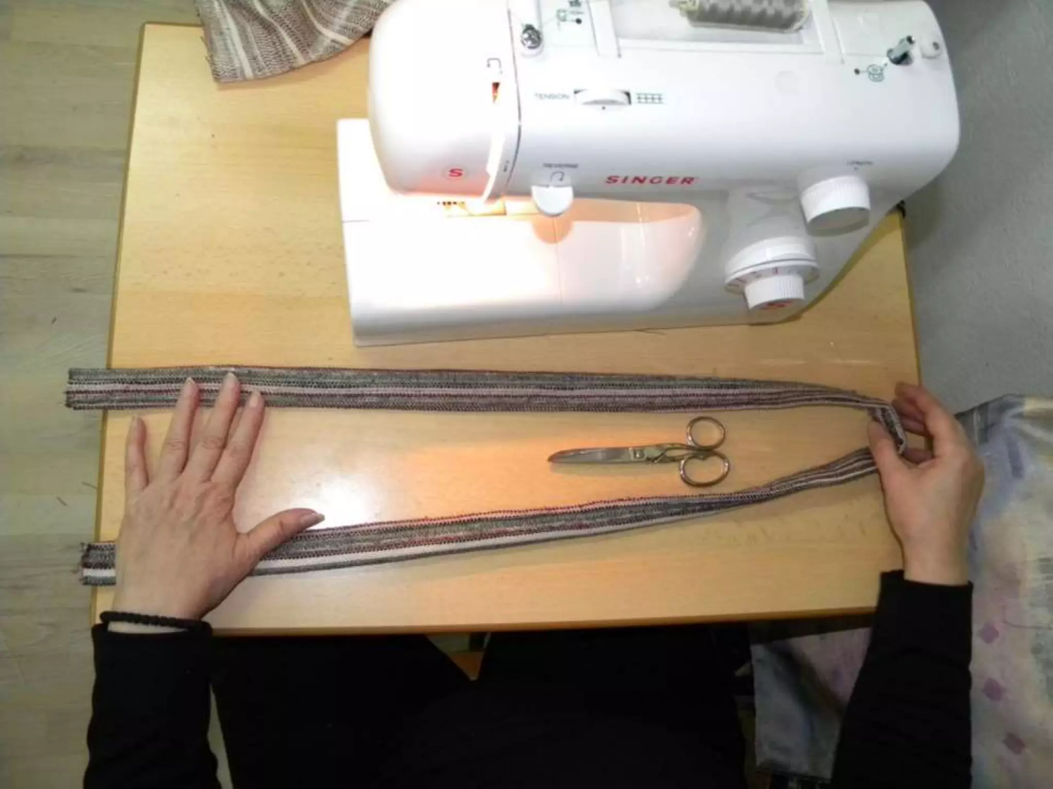 Photo instructions sewing bag work skills