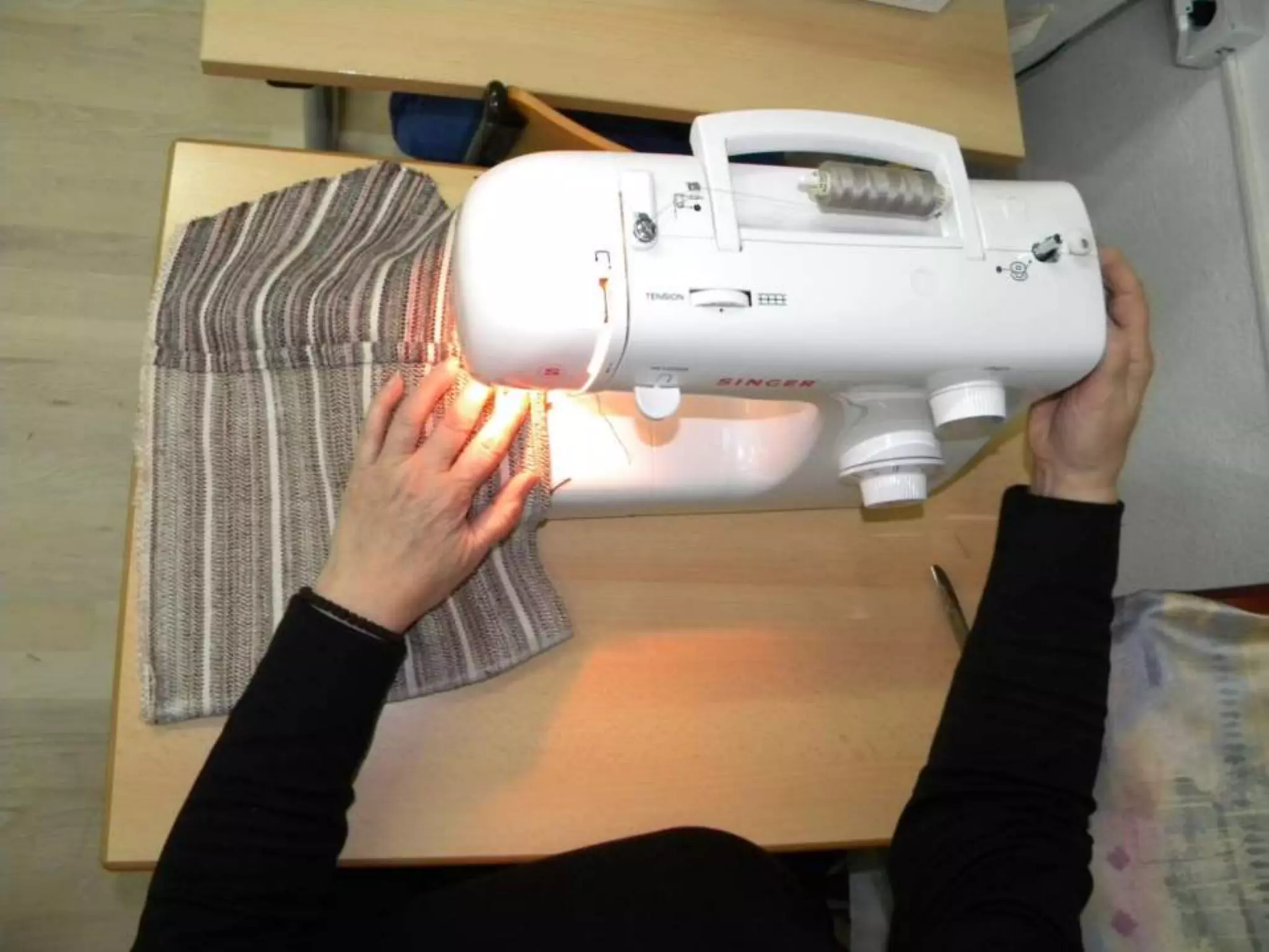 Photo instructions sewing bag work skills