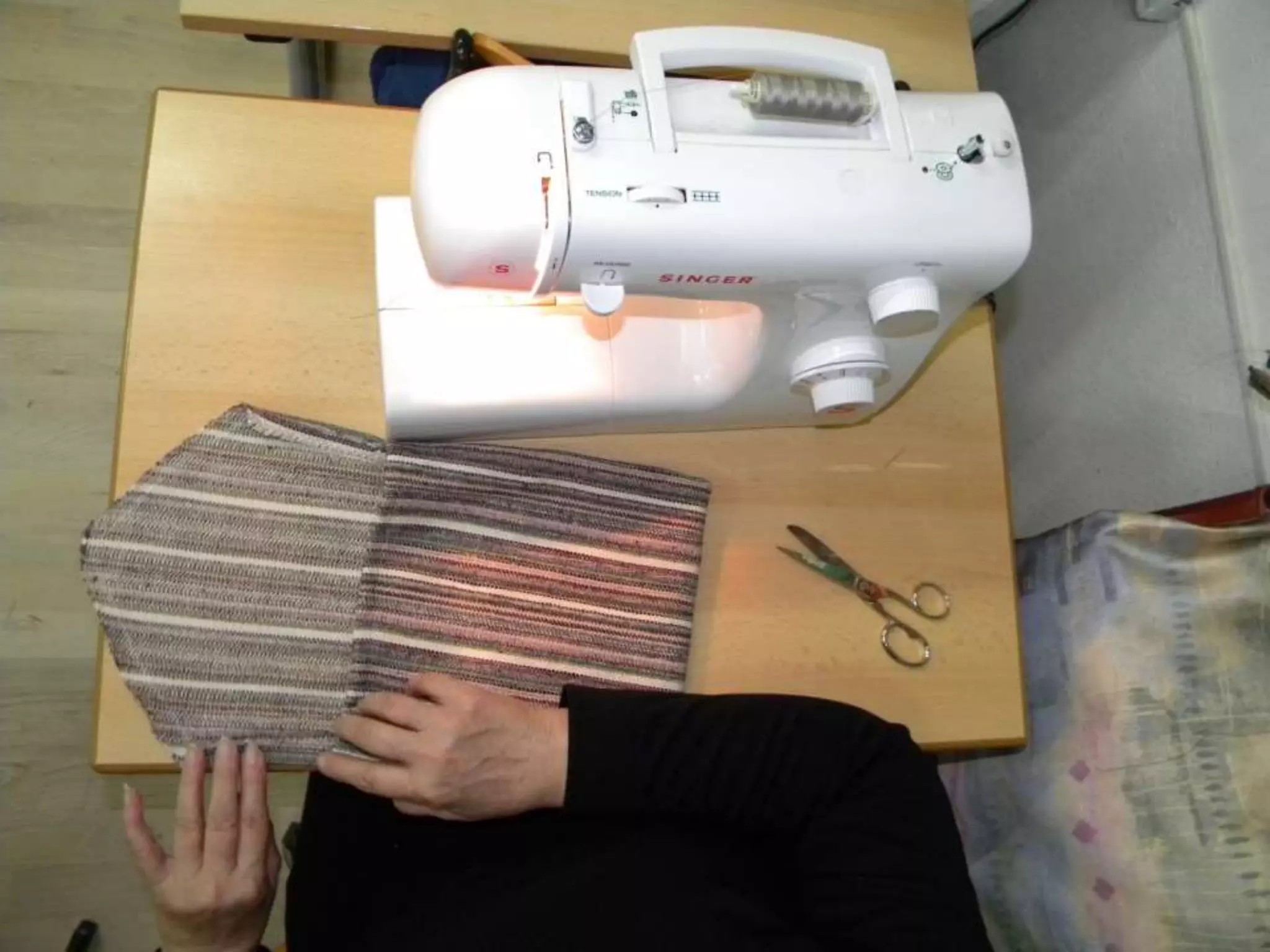 Photo instructions sewing bag work skills