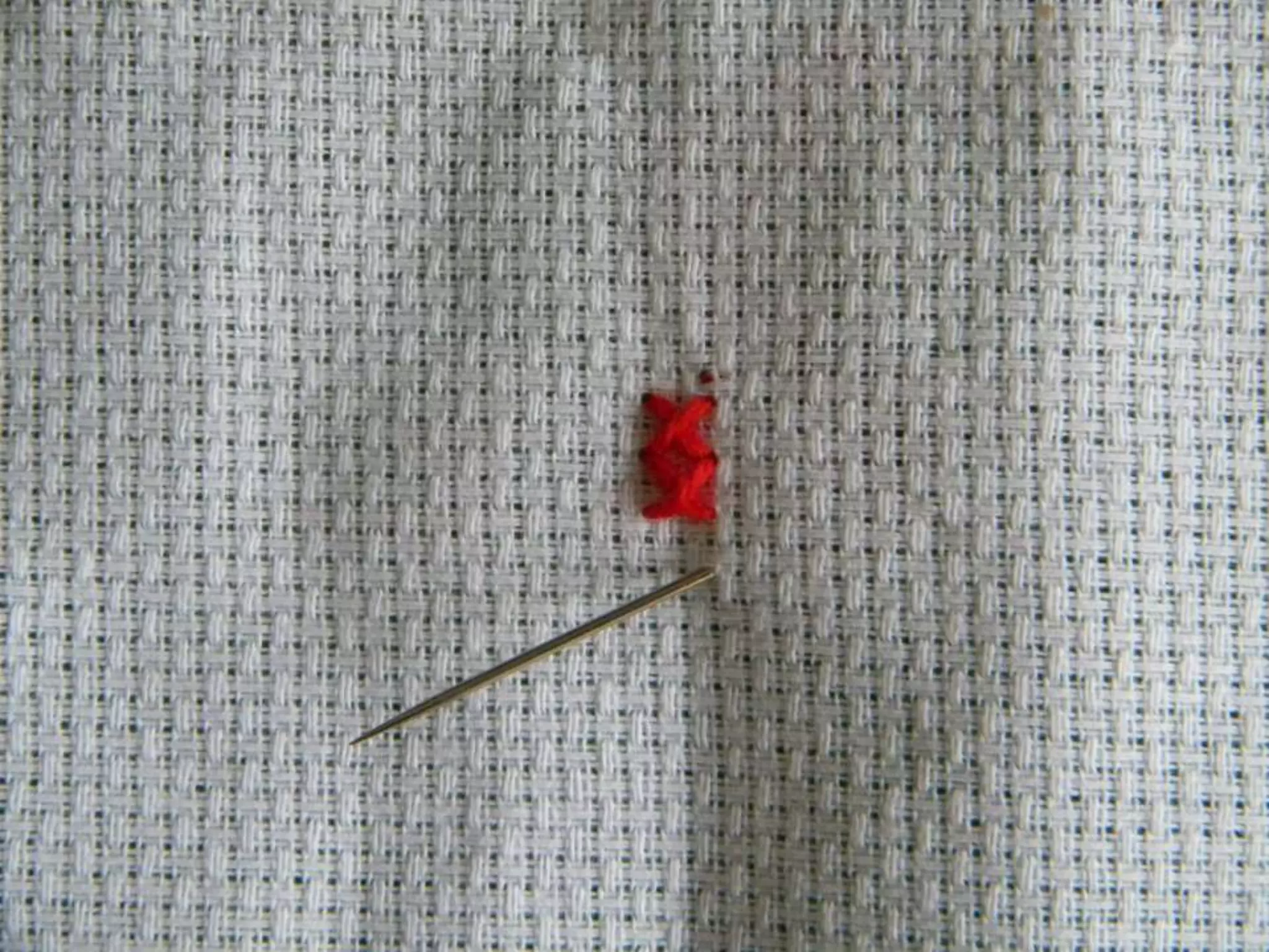 Photo instructions sewing  little cross stitch -  work skills