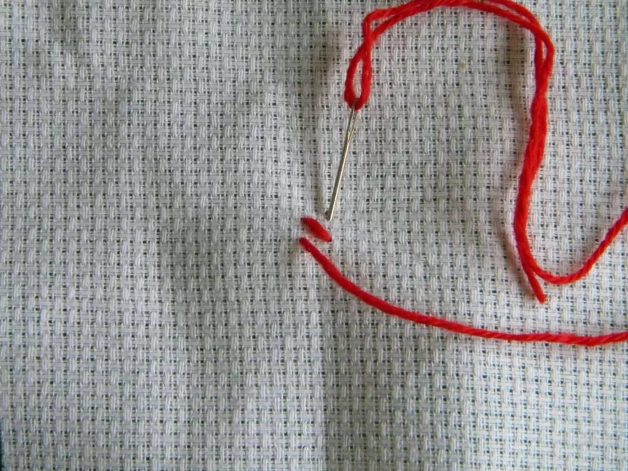 Photo instructions sewing  little cross stitch -  work skills