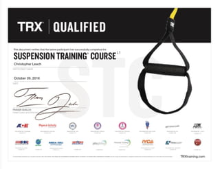 TRX Suspension Training Certification