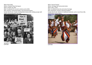 photojournalism activity on strengthening captioning skills | DOCX