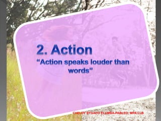 CHELDY SYGACO ELUMBA-PABLEO, MPA;LLB
 