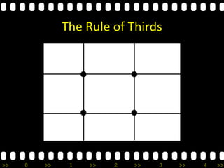 >> 0 >> 1 >> 2 >> 3 >> 4 >>
The Rule of Thirds
 
