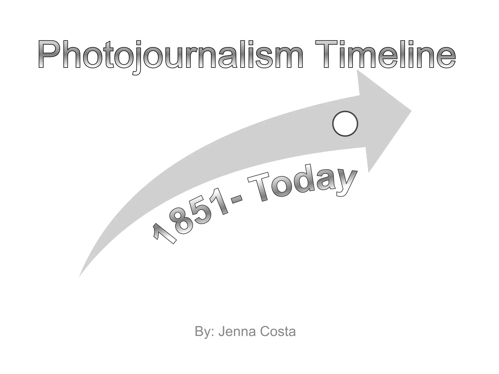 Jenna Costa's Timeline of Photojournalism Evolution PPT