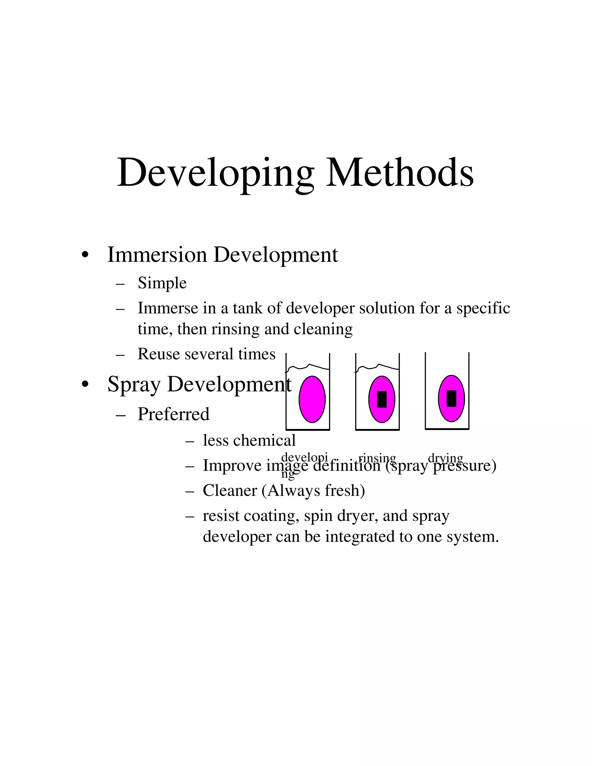 Developer Spary Photolithography | PDF