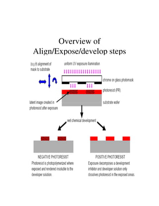 Overview of
Align/Expose/develop steps
 