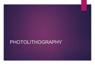 Photolithography1 | PPTX | Photo Editing Software | Computer Software ...