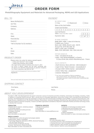 © 2015
Yole Développement
FromTechnologies to Market
 