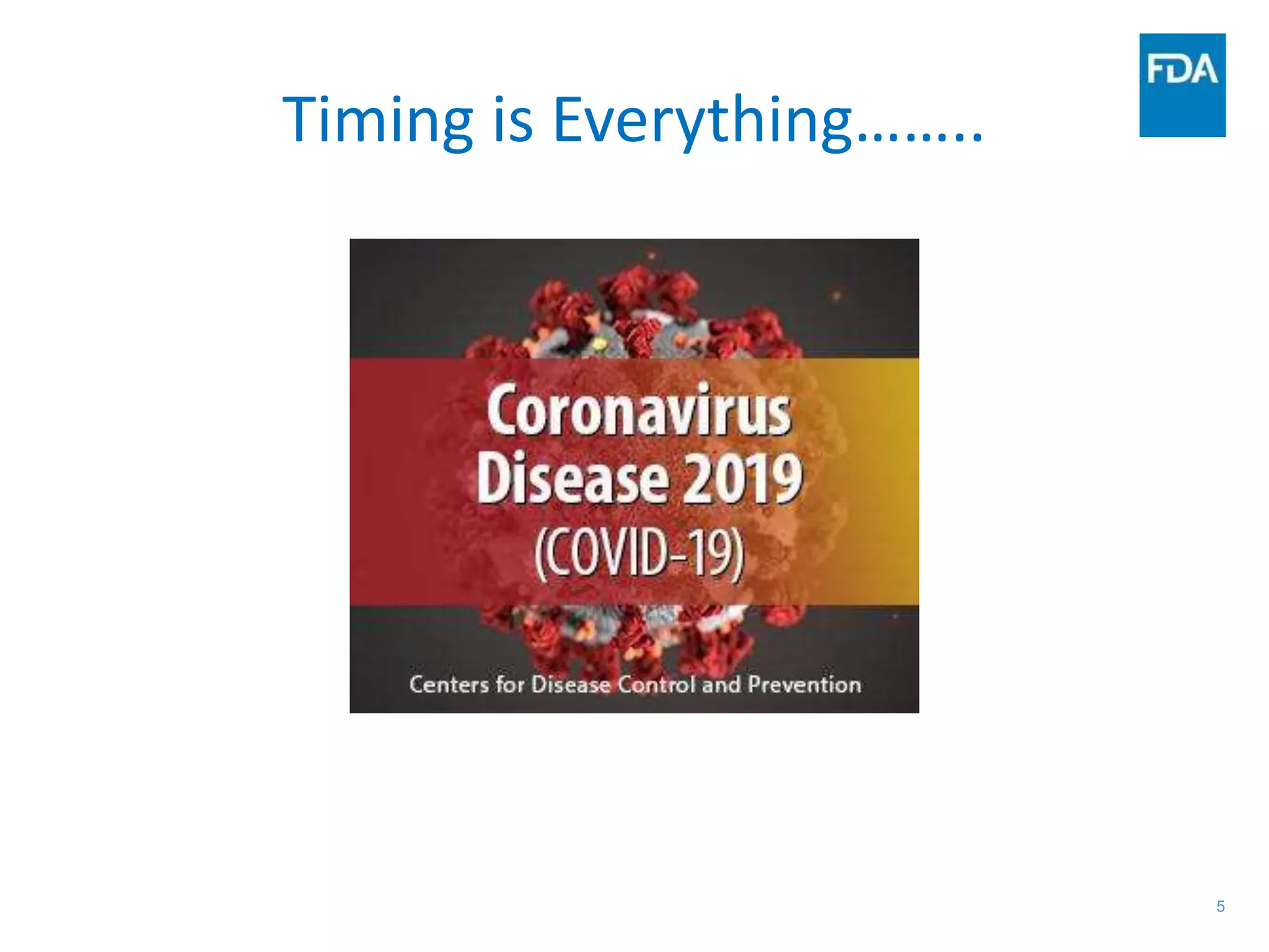 5
Timing is Everything……..
 