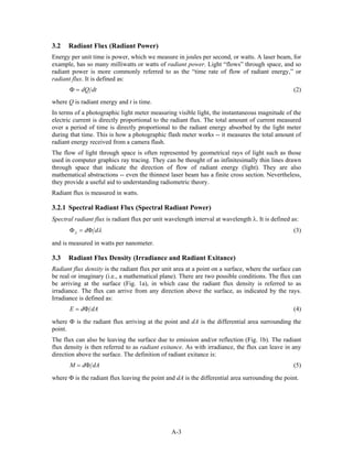Photometry and radiometry | PDF