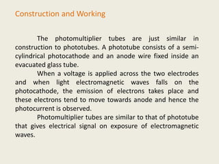 Photomultiplier tubes | PPTX