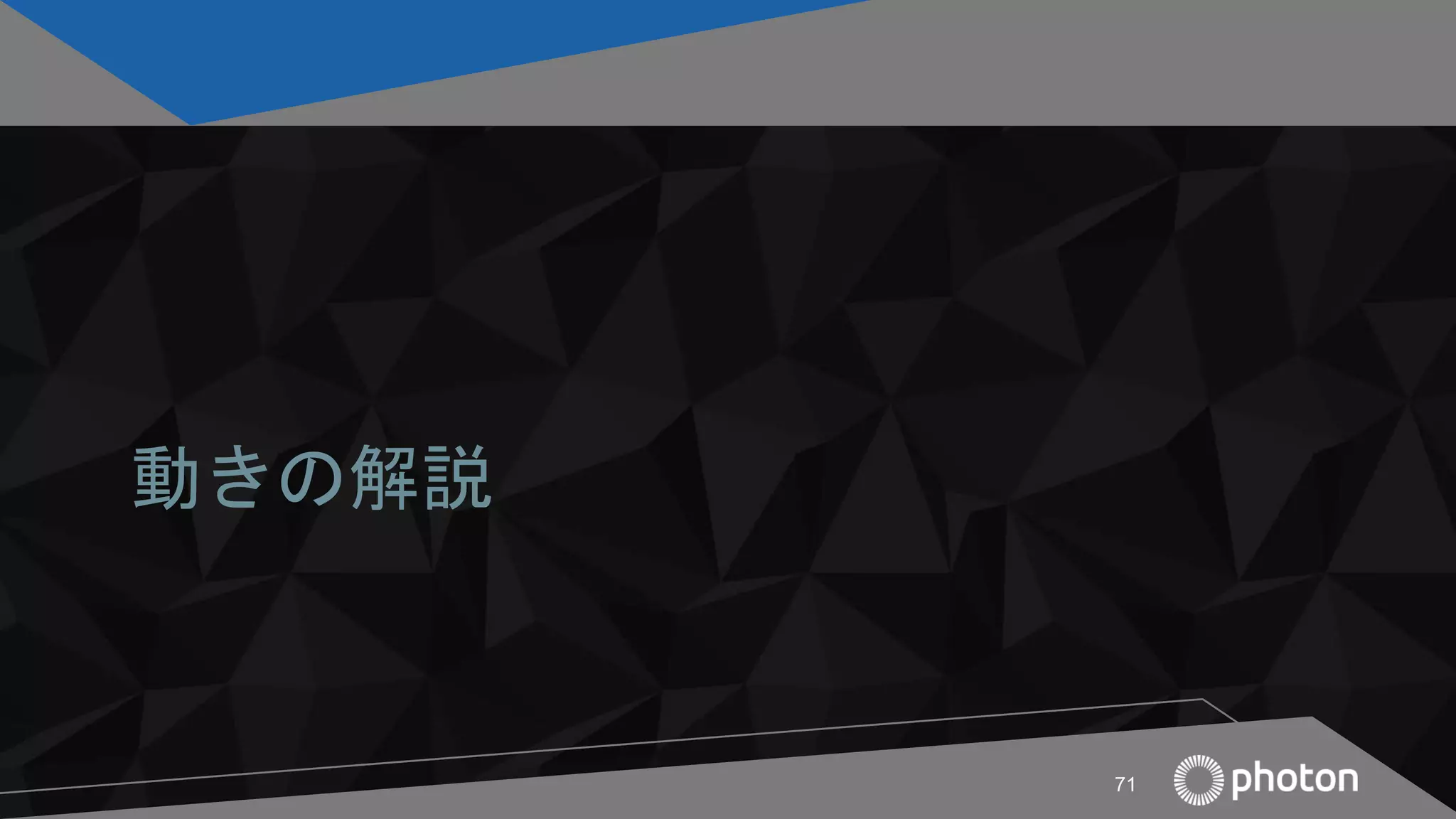 動きの解説
71
 