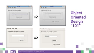 © Integrated Computer Solutions, Inc. All Rights Reserved
Object
Oriented
Design
“101”
 