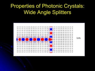 Properties of Photonic Crystals: Wide Angle Splitters 