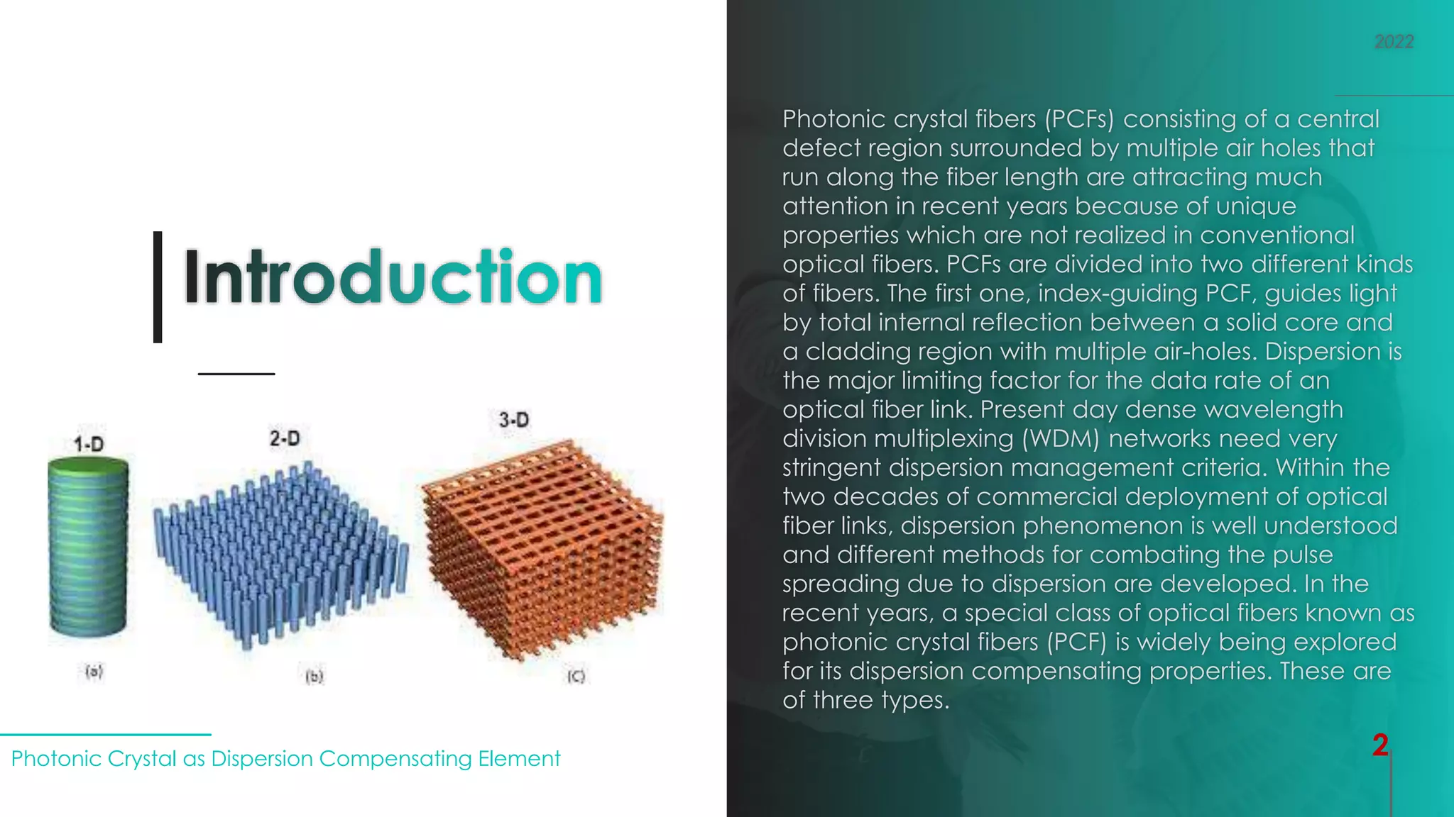 Photonic Crystal as Dispersion Compensating Element.pptx