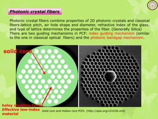 photonic crystal fibers -The nonlinear scattering effects in optical ...