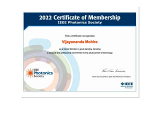 IEEE Photonics society membership 2022
