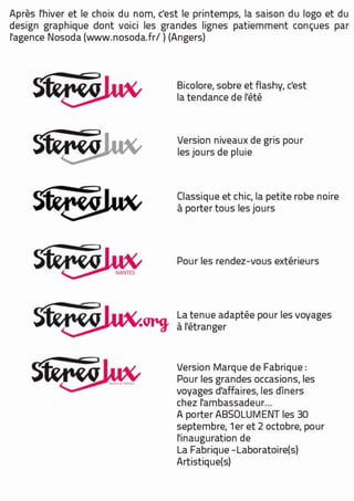 Les logos Stereolux