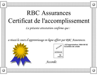 Certification RBC