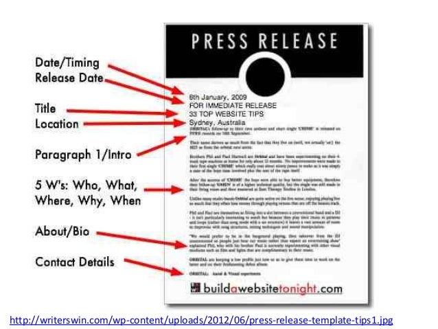 press release template word